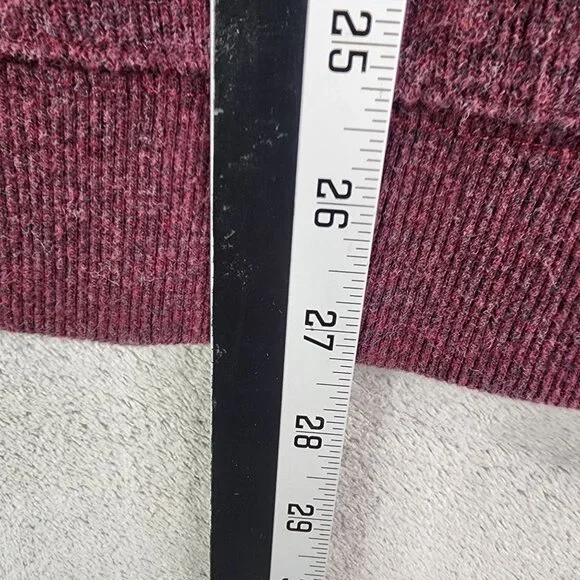 Mens Burgundy Tasso Elba Sweater 1/4 Zip 100% Cotton Long Sleeve Size XL - Picture 9 of 10